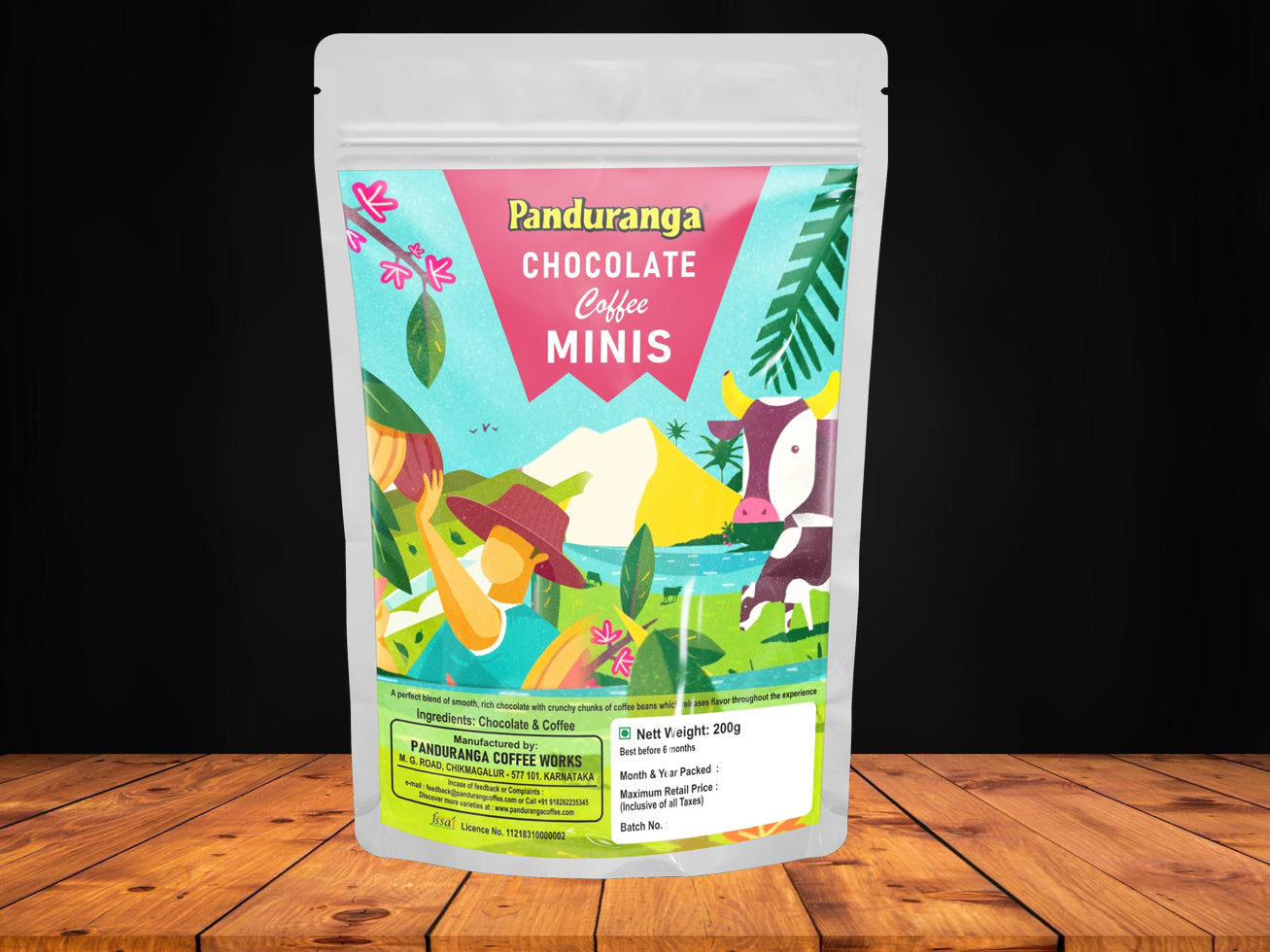 UNIQUE Coffee chocolate with Crunchy Coffee Powder 200g