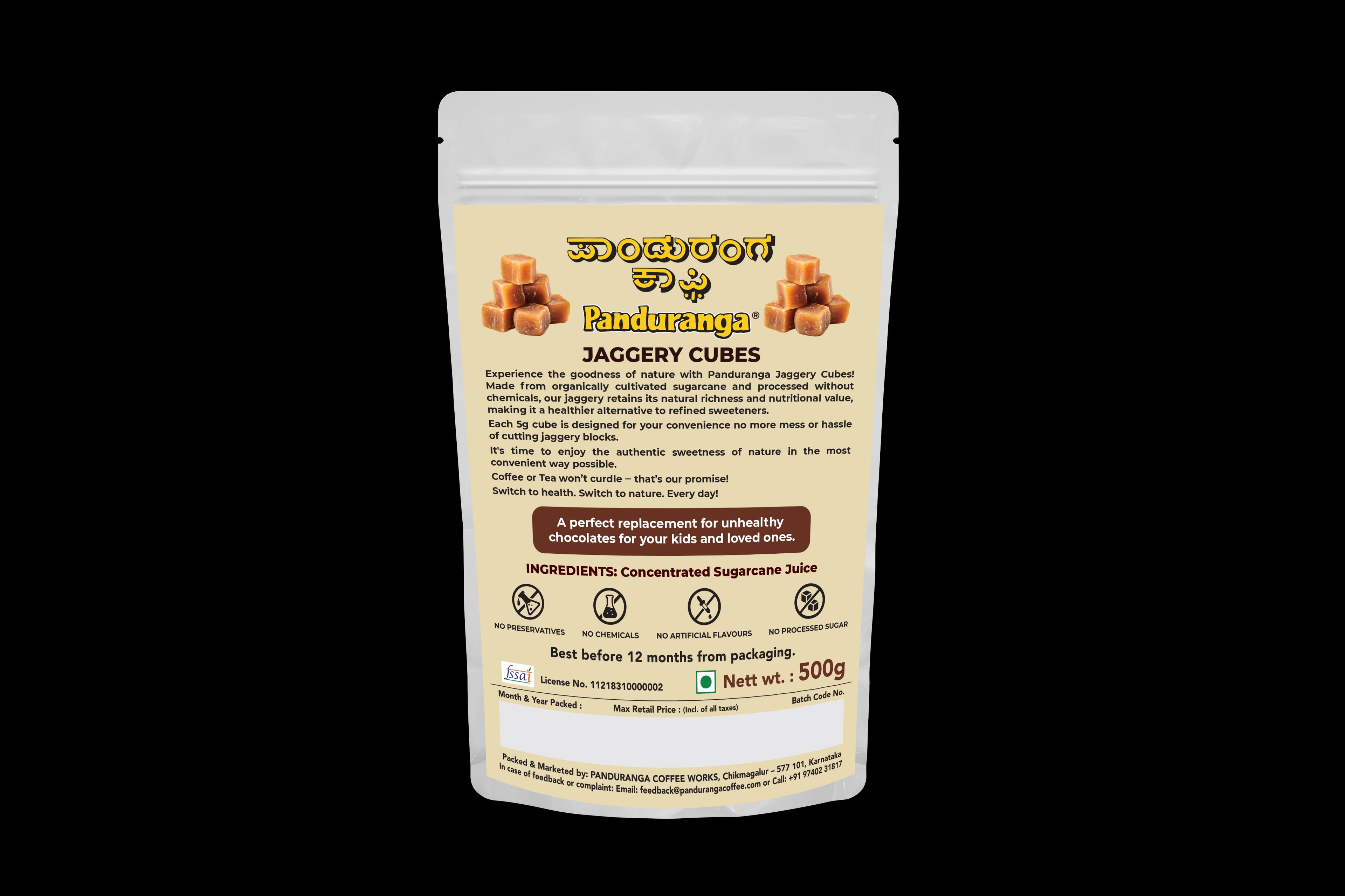 NEW LAUNCH Organic Jaggery CUBES 500g